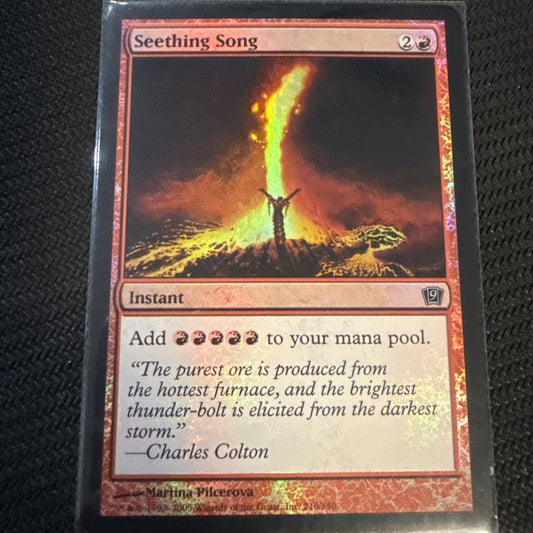 Seething Song FOIL 9th Edition NM Red Common MAGIC CARD
