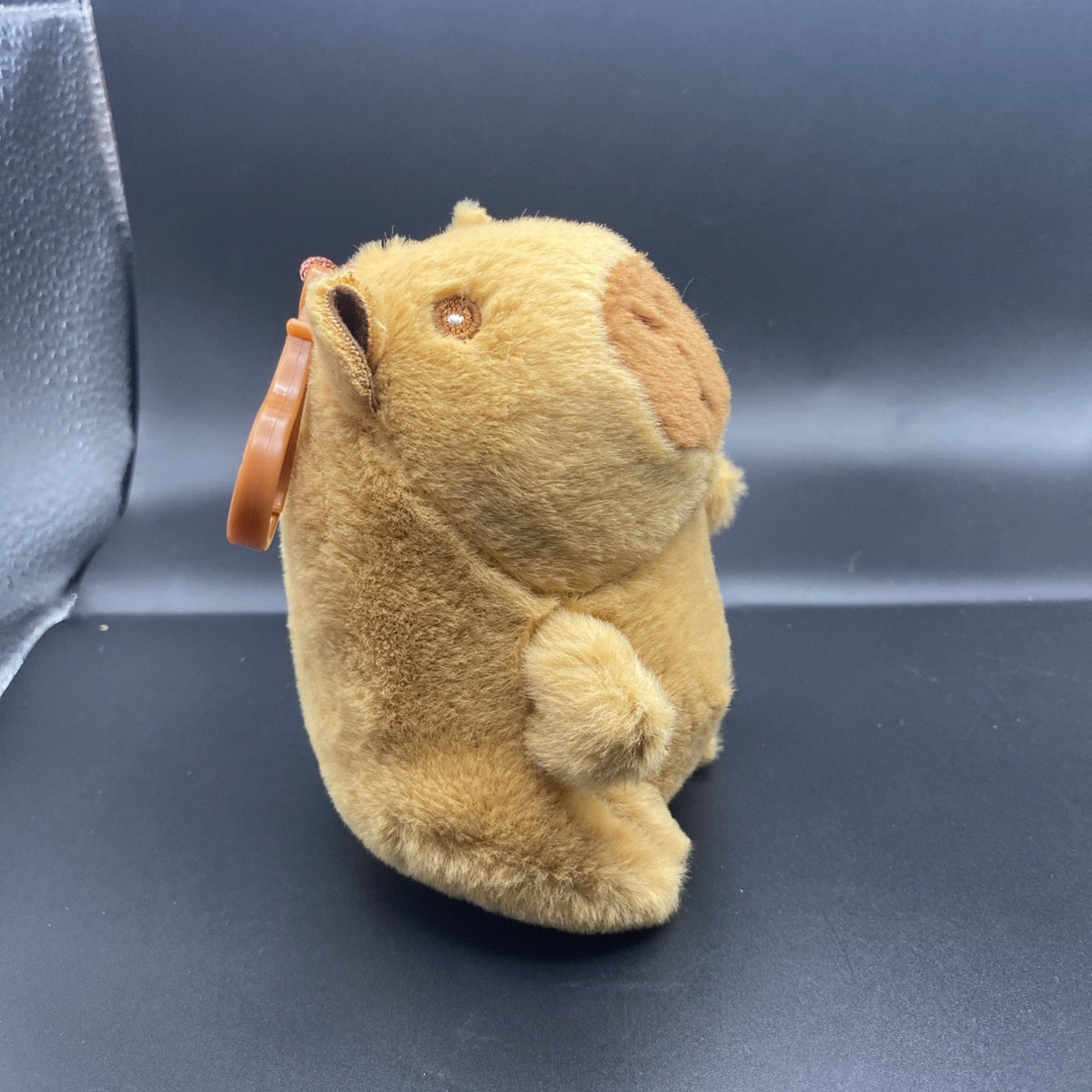 Beige Plush Capybara Animal Keychain
