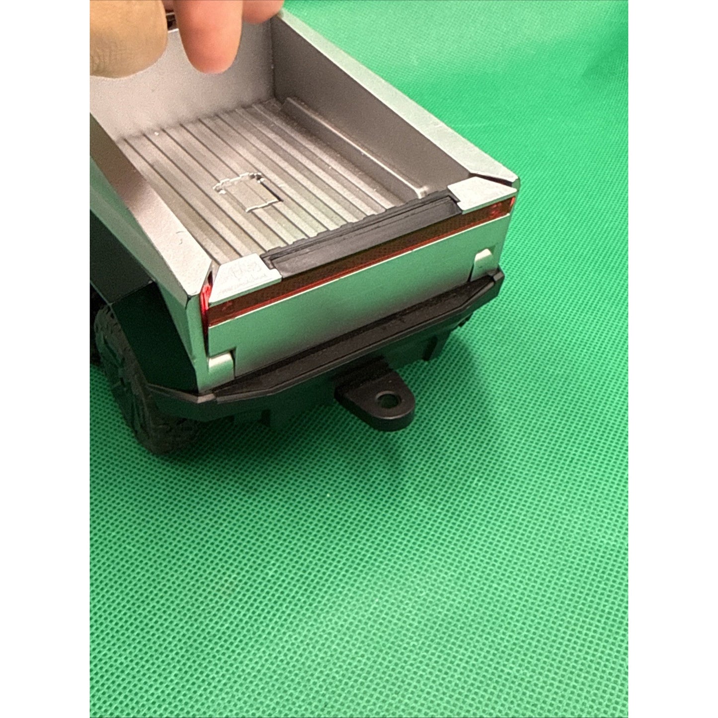 UNKNOWN BRAND PLASTIC SILVER CYBER TRUCK LOOKING FRICTION VEHICLE, Sound Tested