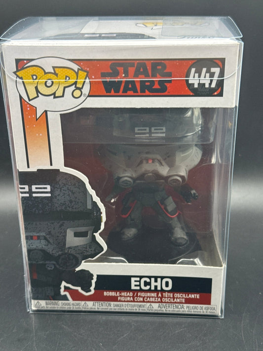 ECHO THE BAD BATCH STAR WARS FUNKO POP! VINYL FIGURE #447 NEW IN BOX - toyscardscomics