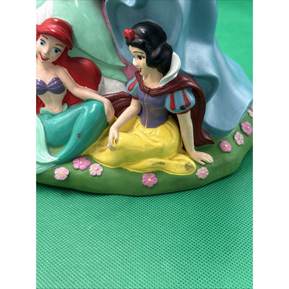 Vintage Disney Parks Piggy Bank 7 Princesses Plastic Coin Bank 9" Tall