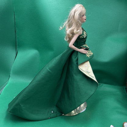 2011 Holiday Barbie Doll Christmas Green Gown Collector Edition Blonde