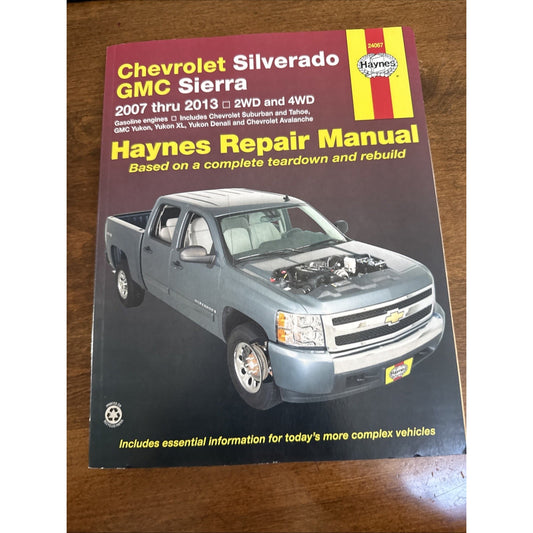 Haynes 24067 Repair Manual for Chevrolet & GMC Pick-ups (2007-2013) 2WD & 4WD