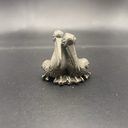 Vintage collectibles Hudson Pewter Noah’s Ark Pelican Pair #2185. Stamped 1981.