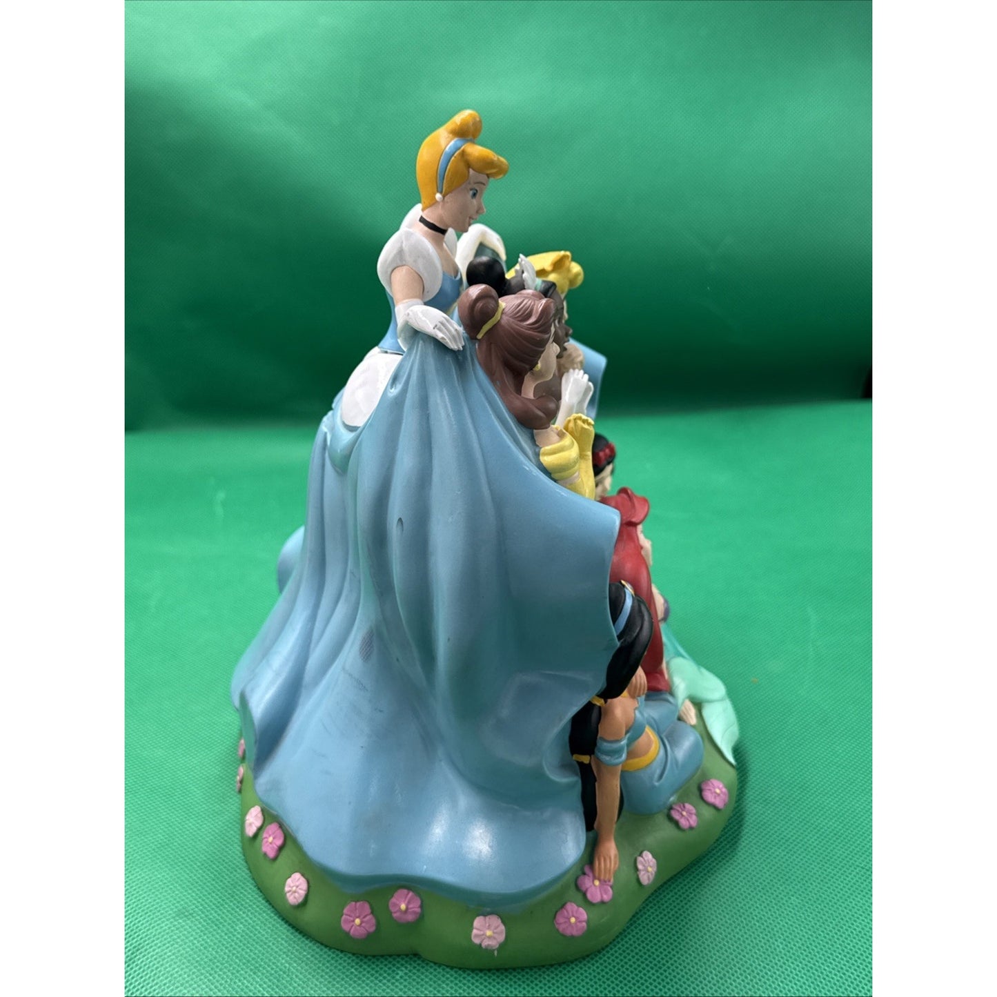 Vintage Disney Parks Piggy Bank 7 Princesses Plastic Coin Bank 9" Tall