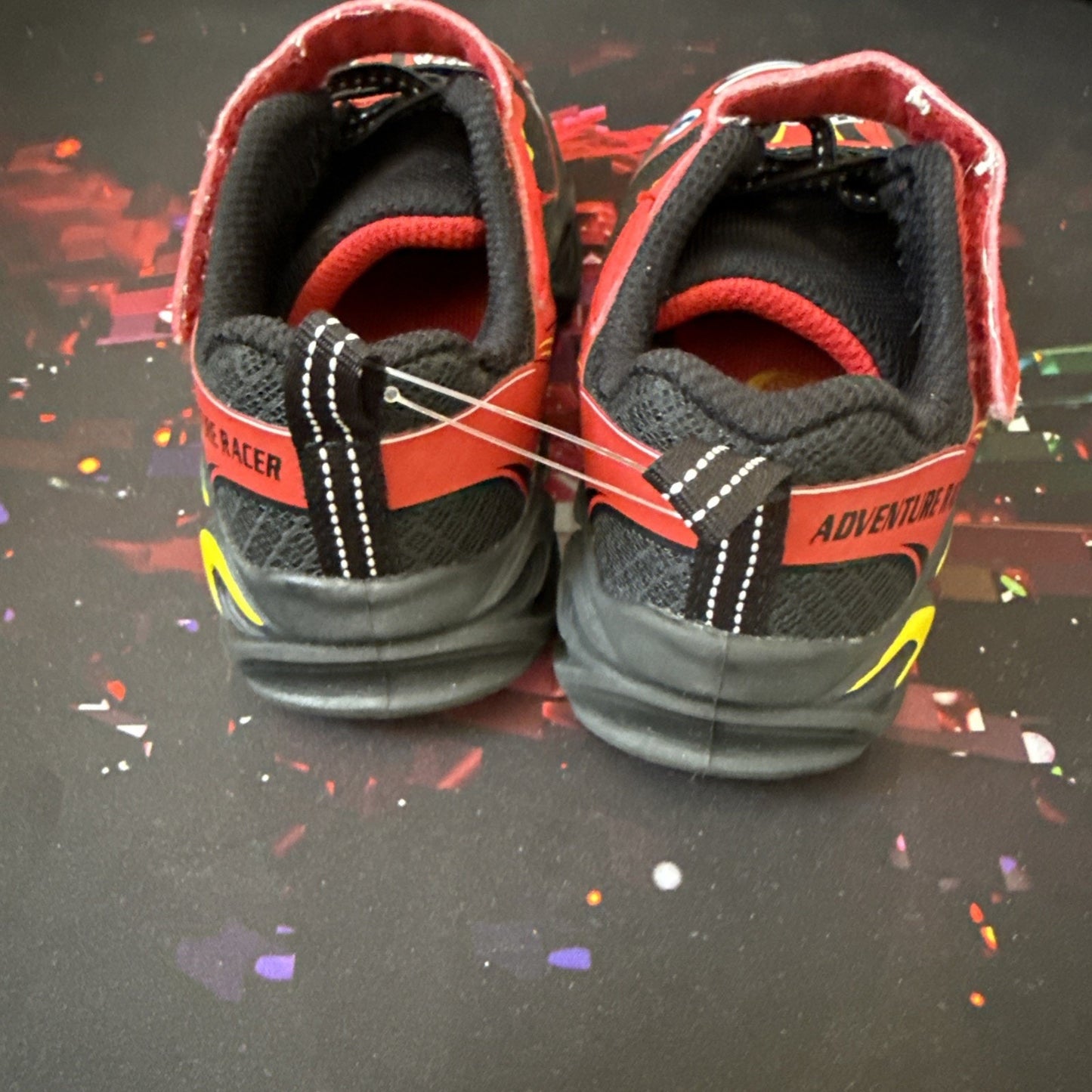 Skechers Thermo Flash Shoe Toddlers 5 Red Black Light Up Adventure Racer Sneaker