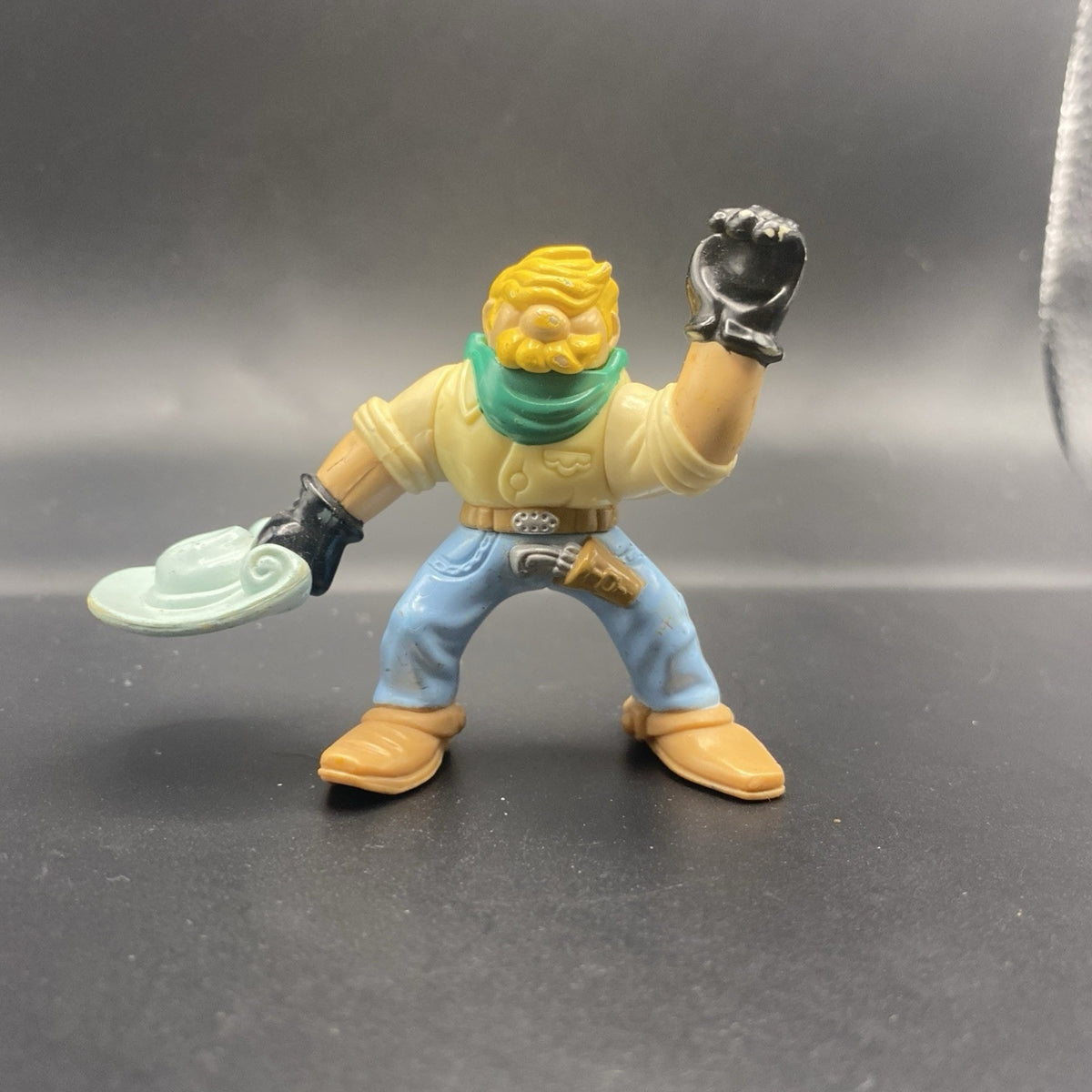 Vintage Fisher Price Great Adventure Cowboy with Pistol / Gun Hat Moveable Arms