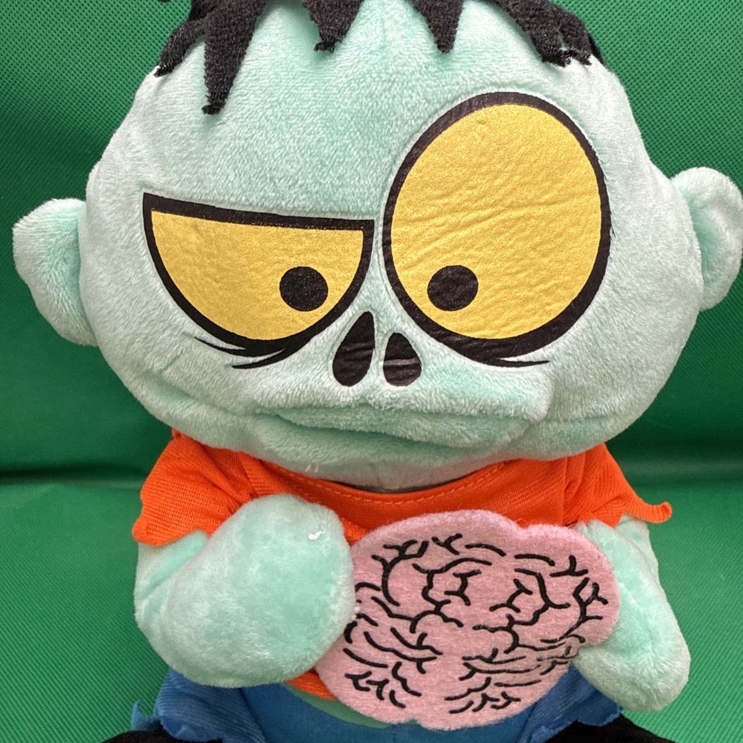 Gemmy Zombie Halloween Animated Brain Eating Plush Sound WORKS