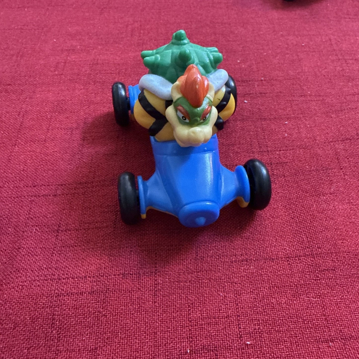 Nintendo Super Mario Bowser Plastic Toy Car Kart Vehicle Blue w/ Black Wheels