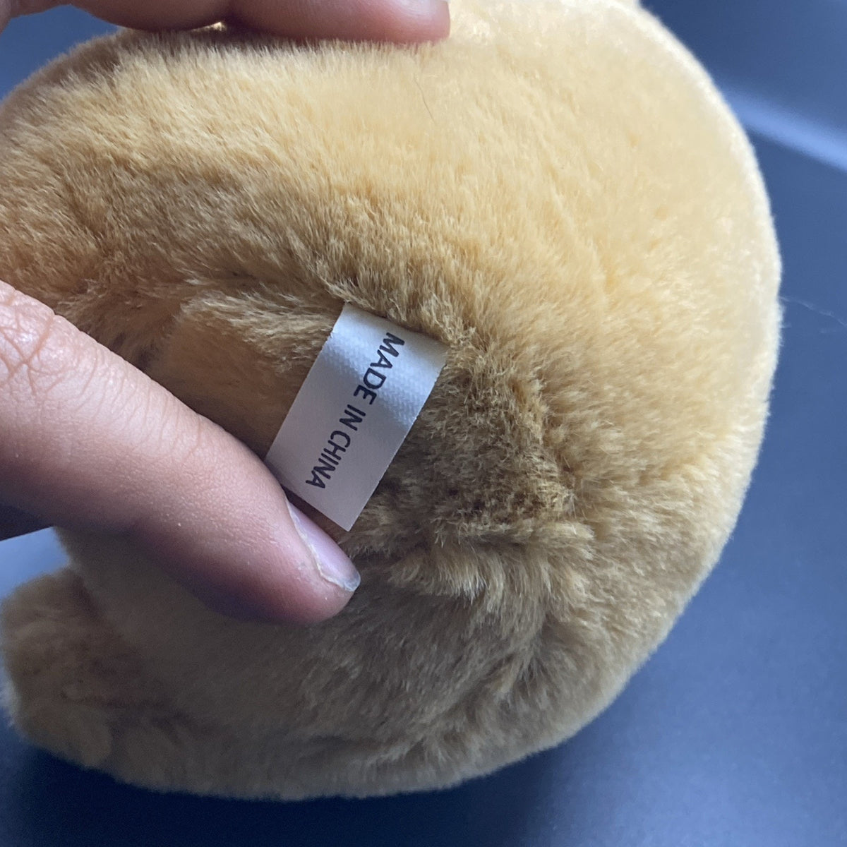 Beige Plush Capybara Animal Keychain