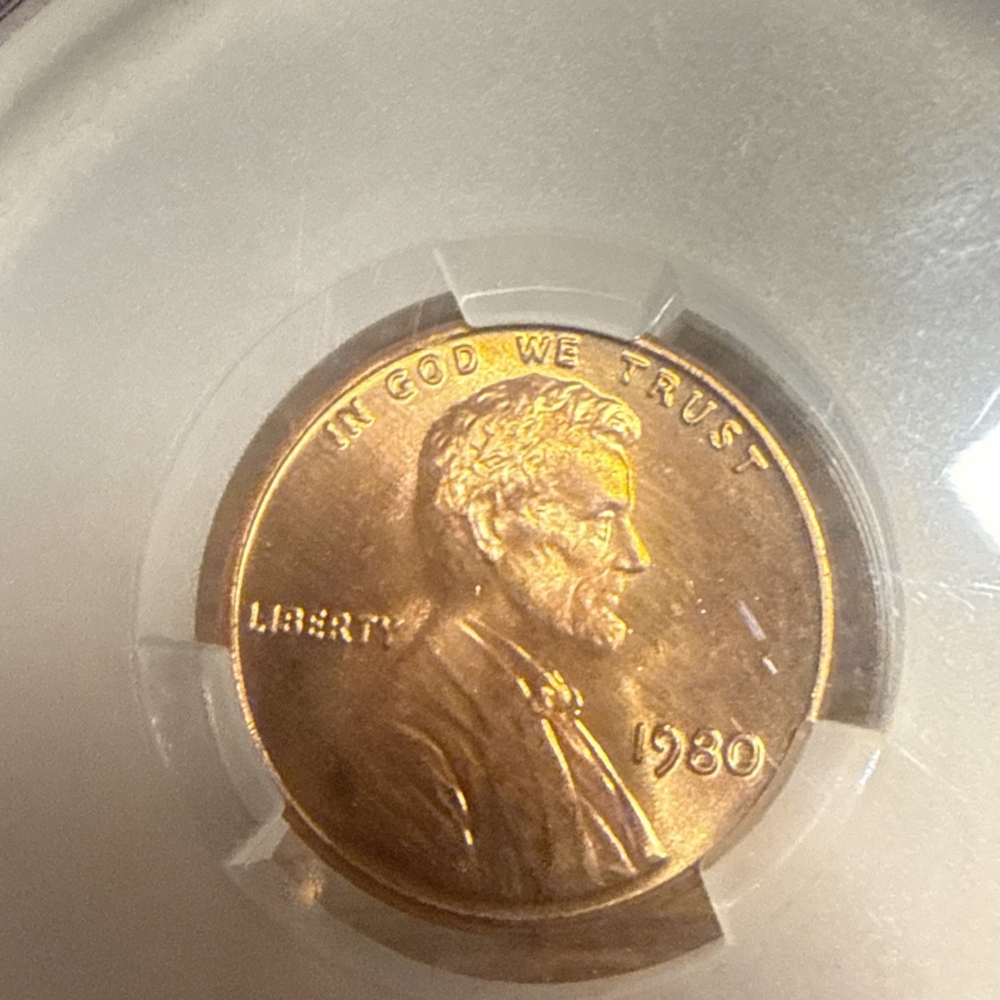 1980 1c Lincoln Memorial Cent ~ CAC MS66 RD
