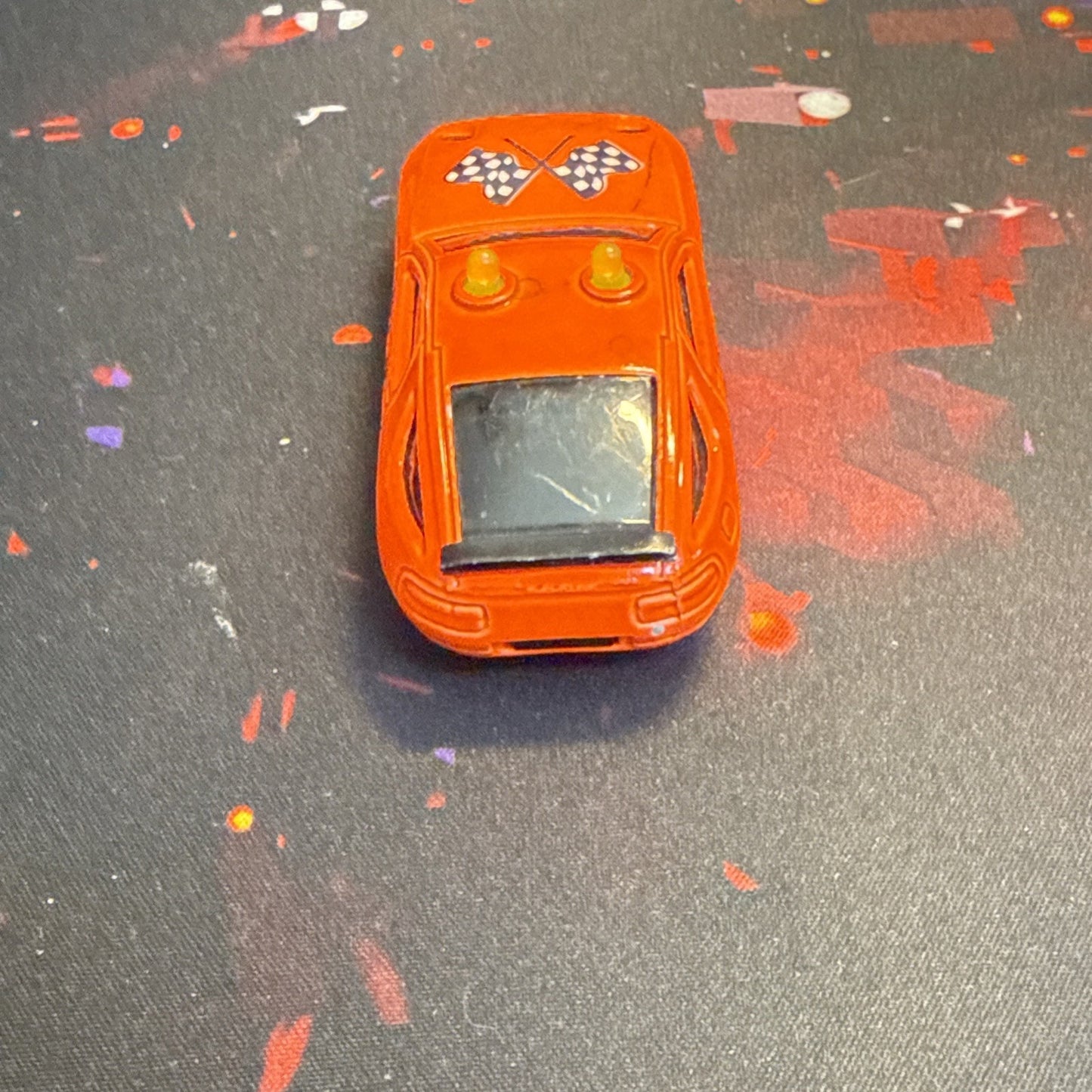Vintage Sonic Flashers Majorette Pace Car Rare Orange Car Toy