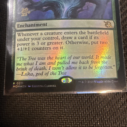 Tribute To The World Tree X1 Mtg March Of The Machine Nm Promo Pack Foil
