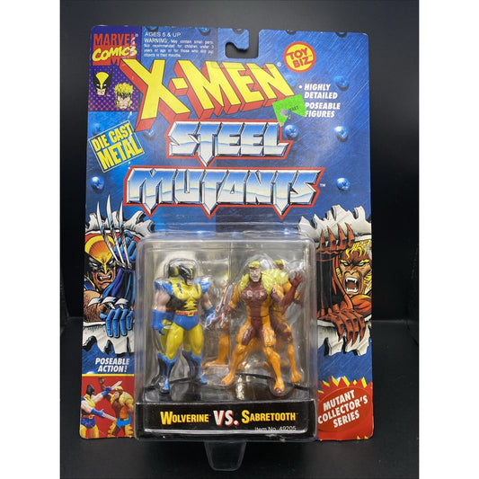 X-Men Steel Mutants Wolverine Vs Sabertooth Sealed Toy Marvel Toy Biz