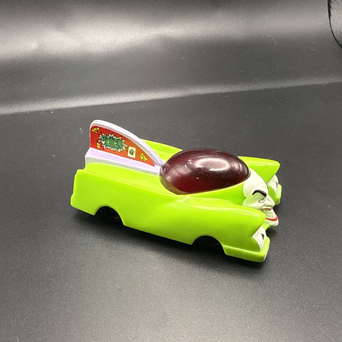 Vintage 2000 Carl's Jr Hardees DC Comics The Joker Mobile Green Toy Car Loose