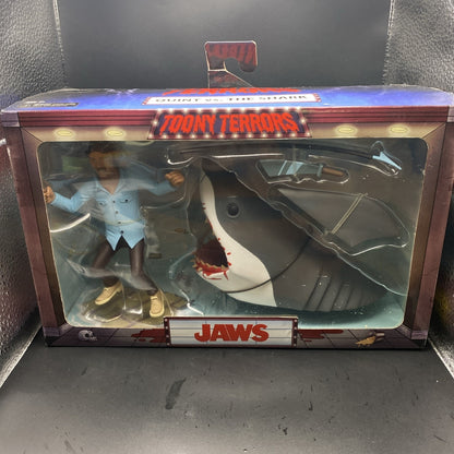 Neca Toony Terrors Jaws Quint vs The Shark Scale Action Figure Set Open Box