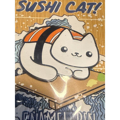 Sushi Cat! Enamel Lapel Pin By Whatever!