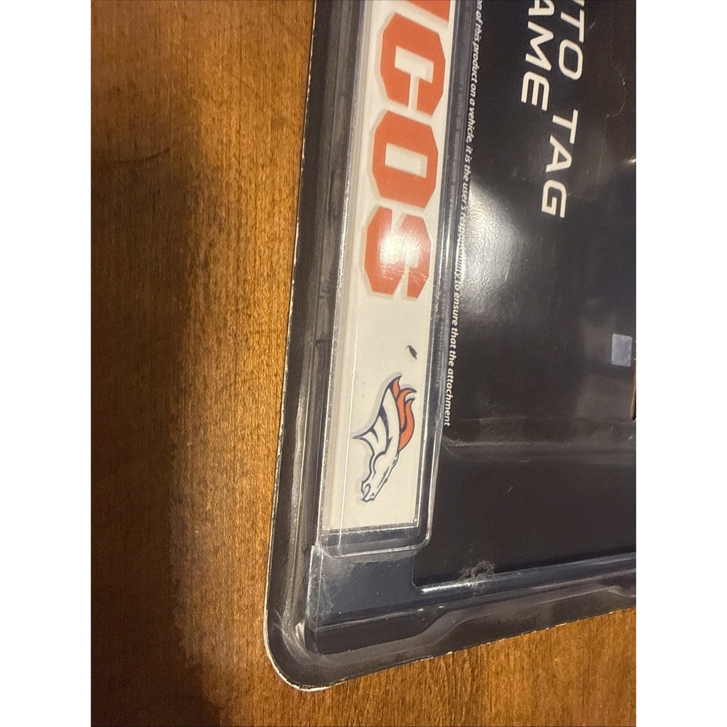 Brand New NFL Denver Broncos Full Size Chrome License Plate Frame