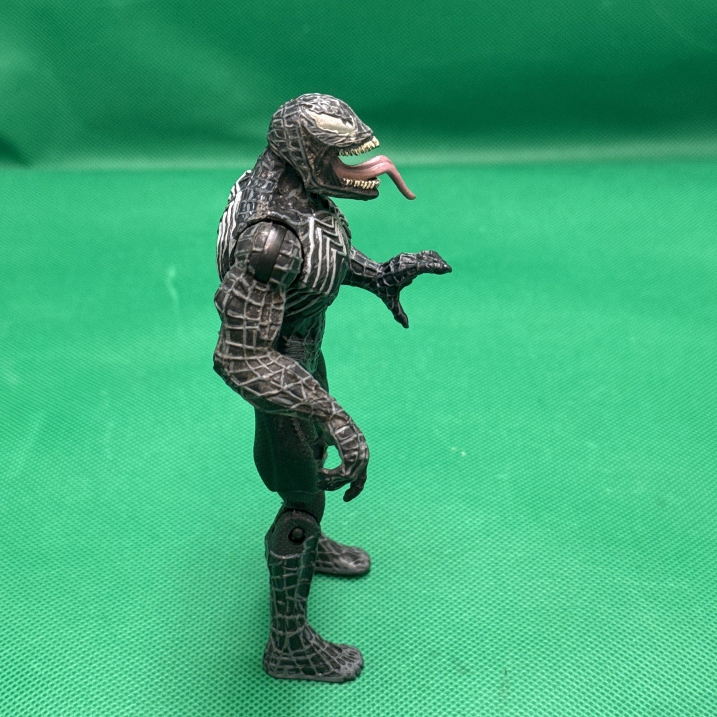2007 Marvel Spider-Man 3 - Venom - Black Grey Silver Action Figure Loose