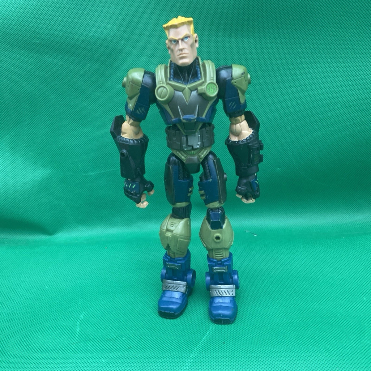GI Joe Sigma 6 Strike Duke Action Figure Toy Hasbro Green Blue 8.5" 2006