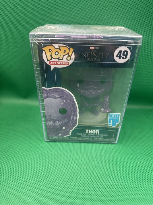Figurine Funko Pop 39Art Series Marvel Infinity Saga Thor SEALED + PLASTIC BOX - toyscardscomics