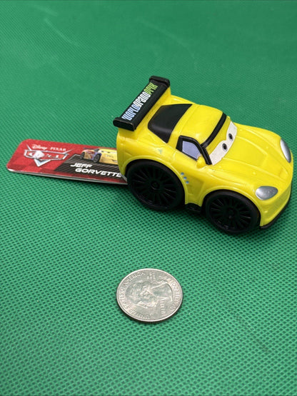 Fisher Price Pixar Cars Jeff Corvette Wheelies For Little People 2011 Rare - toyscardscomics