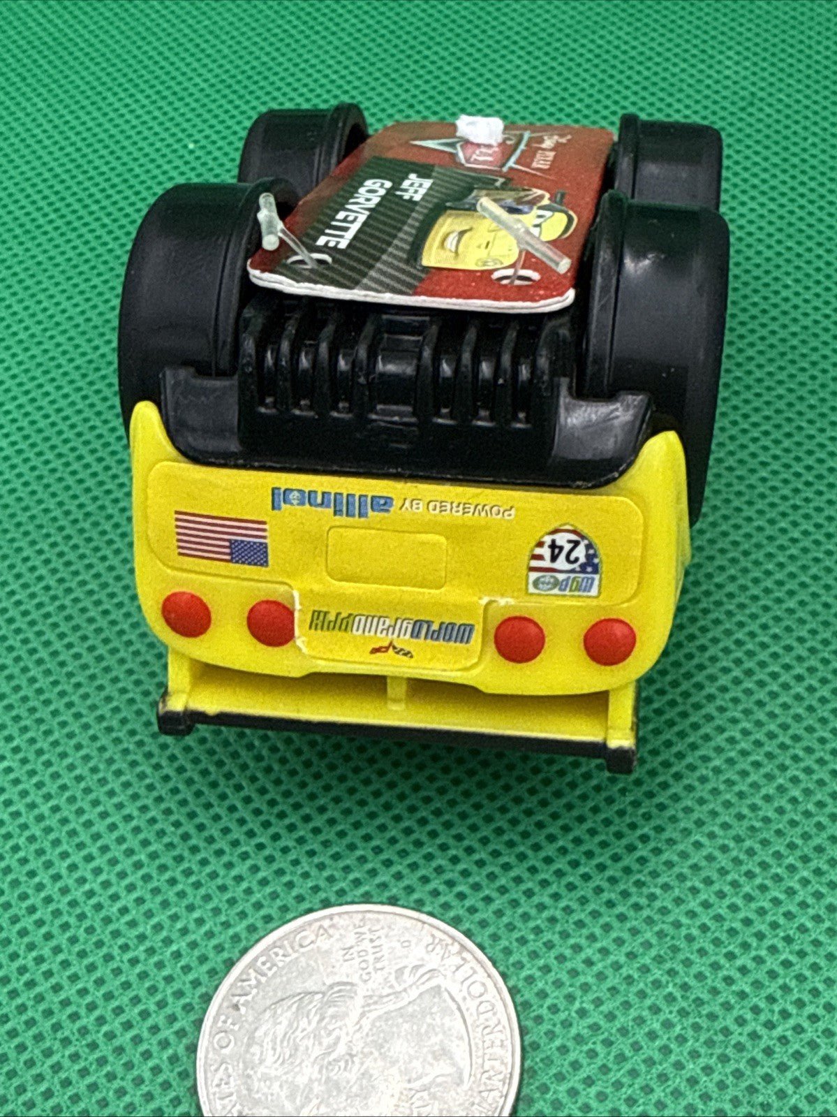 Fisher Price Pixar Cars Jeff Corvette Wheelies For Little People 2011 Rare - toyscardscomics