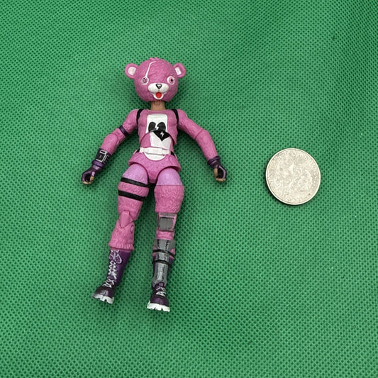 Fortnite Cuddle team leader Pink Bear 4" Action Figure 2018 Toy Jazwares - toyscardscomics
