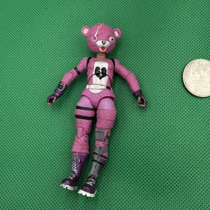 Fortnite Cuddle team leader Pink Bear 4" Action Figure 2018 Toy Jazwares - toyscardscomics