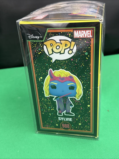 Funko Pop! 988 Marvel Loki - Sylvie (Blacklight) Target Exclusive - toyscardscomics