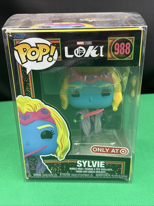 Funko Pop! 988 Marvel Loki - Sylvie (Blacklight) Target Exclusive - toyscardscomics