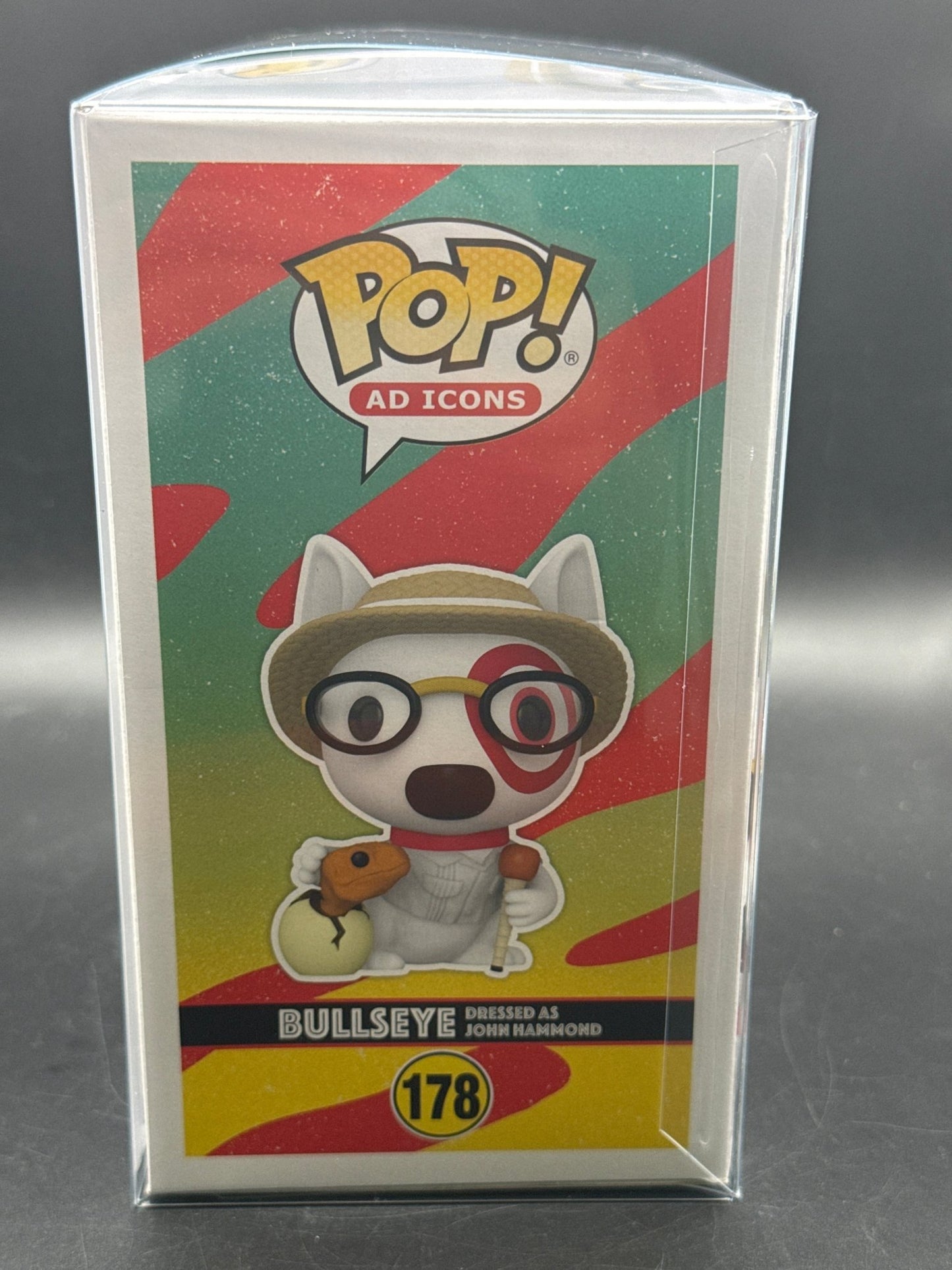 FUNKO POP AD ICONS BULLSEYE AS JURASSIC PARK JOHN HAMMOND #178 TARGET EXCLUSIVE - toyscardscomics
