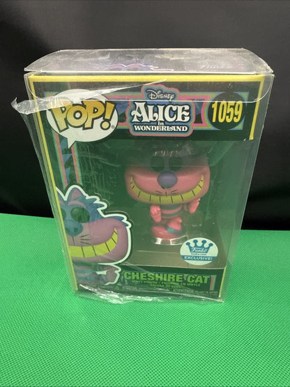 Funko Pop Alice in Wonderland Cheshire Cat 1059 Black Light Funko Shop Exclusive - toyscardscomics