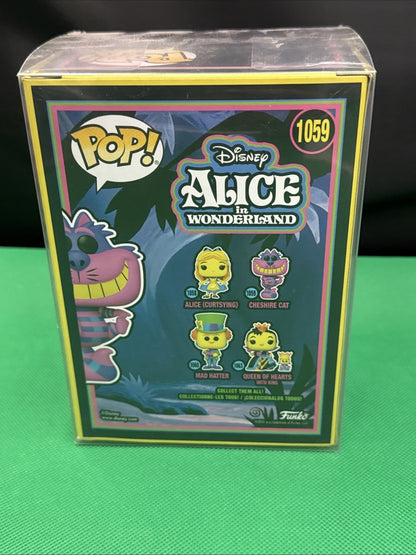 Funko Pop Alice in Wonderland Cheshire Cat 1059 Black Light Funko Shop Exclusive - toyscardscomics