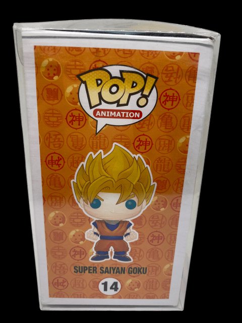 Funko PoP! Animation DragonBall Z "Super Saiyan Goki" 14 - Signed by Voice Actor Sean Schemmel with Pop Protector - toyscardscomics