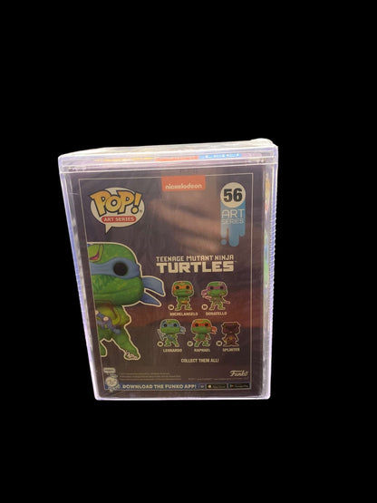 Funko Pop! Art Series Leonardo #56 TMNT Figure W/Hard Protector Case Sealed New - toyscardscomics