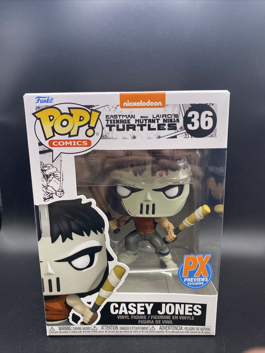 Funko Pop Comics Teenage Mutant Ninja Turtles Casey Jones #36 TMNT PX Exclusive - toyscardscomics