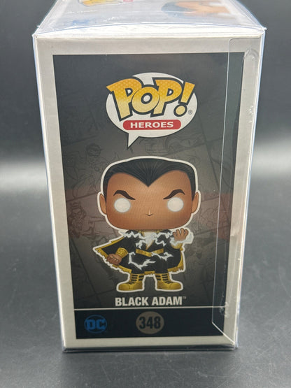 Funko POP! DC Heroes #348 Black Adam GITD Big Apple Collectibles Exclusive MINT! - toyscardscomics