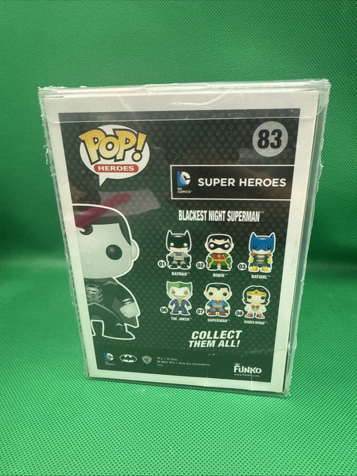 Funko Pop DC Super Heroes Blackest Night Superman 83 Gamestop With Protector - toyscardscomics