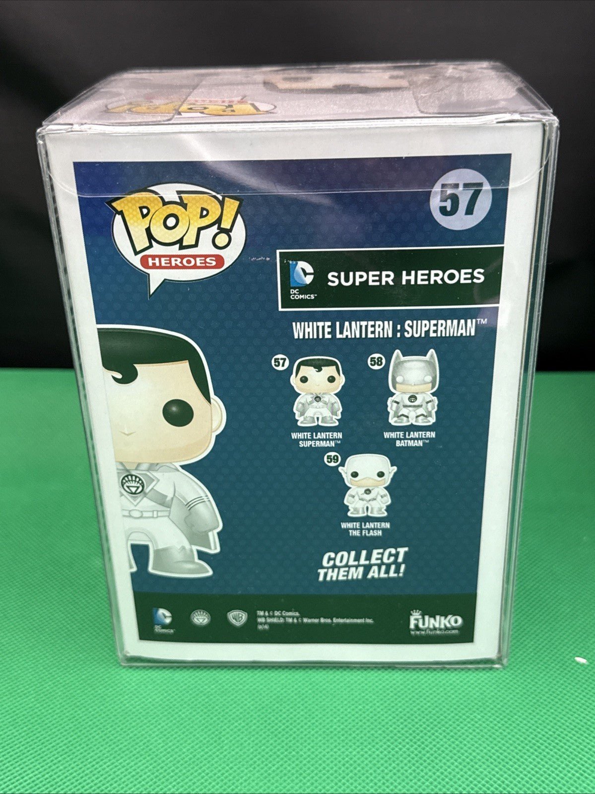 Funko Pop DC White Lantern Superman Fugitive Toys Exclusive 57 w/Pop Protector - toyscardscomics