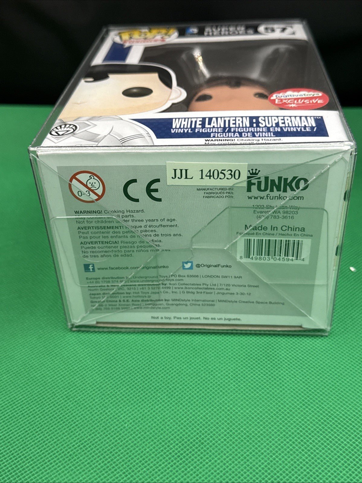 Funko Pop DC White Lantern Superman Fugitive Toys Exclusive 57 w/Pop Protector - toyscardscomics