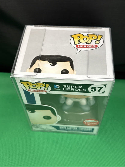 Funko Pop DC White Lantern Superman Fugitive Toys Exclusive 57 w/Pop Protector - toyscardscomics