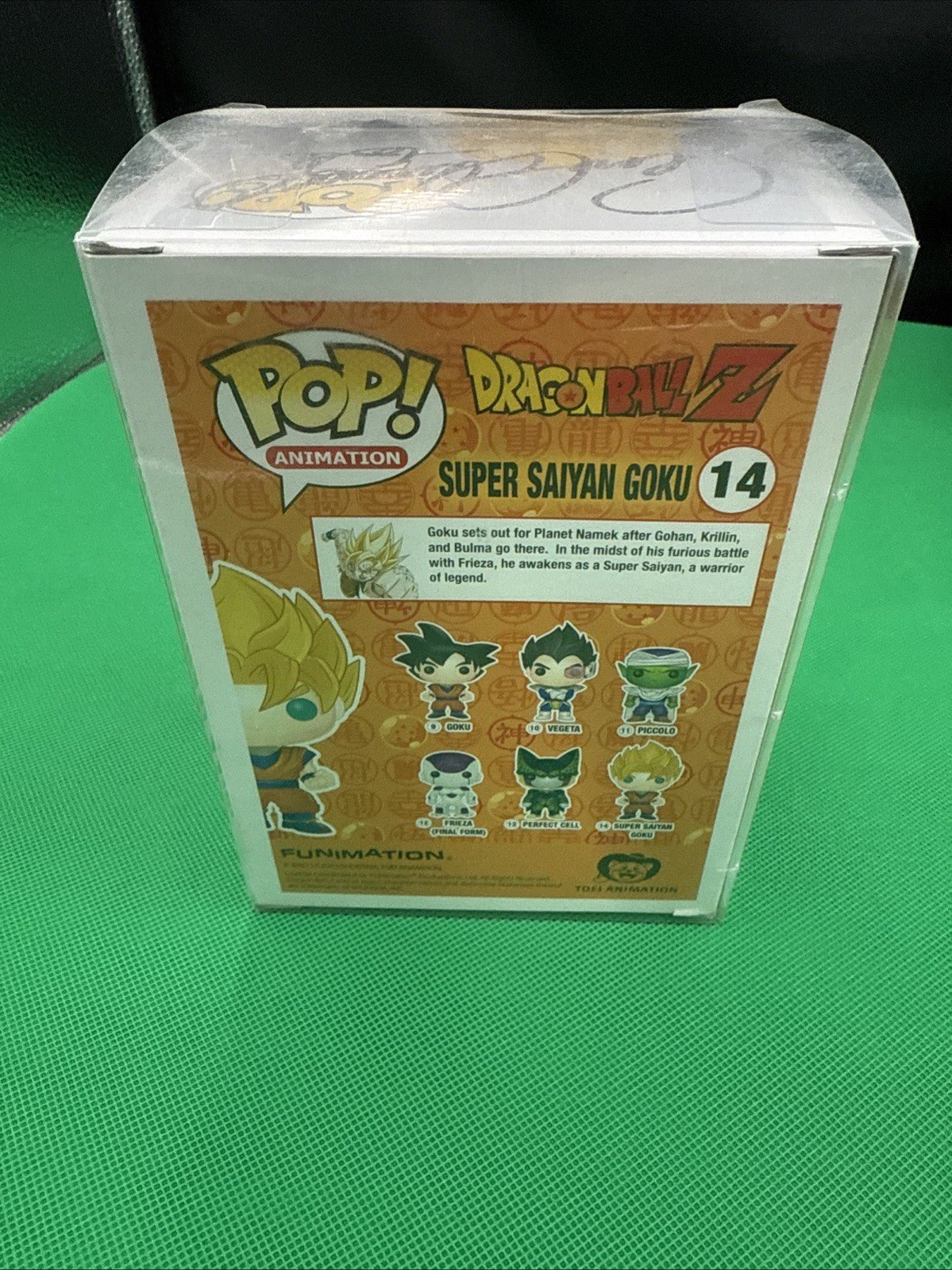 Funko Pop Dragon Ball Z Super Saiyan Goku 14 Signed - toyscardscomics