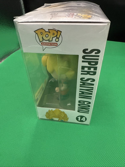 Funko Pop Dragon Ball Z Super Saiyan Goku 14 Signed - toyscardscomics