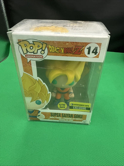 Funko Pop Dragon Ball Z Super Saiyan Goku 14 Signed - toyscardscomics