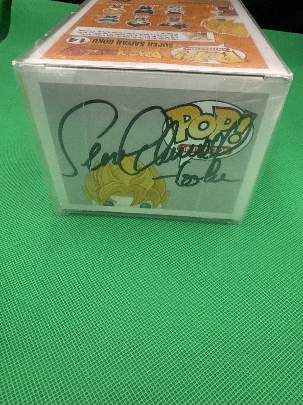 Funko Pop Dragon Ball Z Super Saiyan Goku 14 Signed - toyscardscomics
