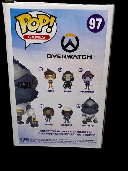 Funko PoP! Games Overwatch #97 "Winston" with Pop Protector - toyscardscomics