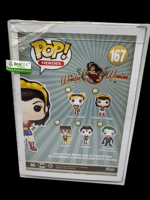 Funko PoP! Heroes DC Comics Bombshells "Wonder Woman" 167 with Pop Protector - toyscardscomics