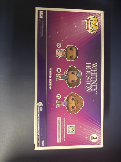 FUNKO POP ICONS Collector Whitney Houston Diamond Exclusive Pop! Figures 3 - Pk - toyscardscomics