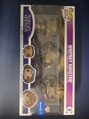 FUNKO POP ICONS Collector Whitney Houston Diamond Exclusive Pop! Figures 3-Pk